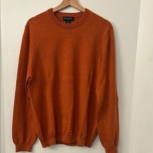 Brooks Brothers Men's Crewneck Sweater in Rich Orange